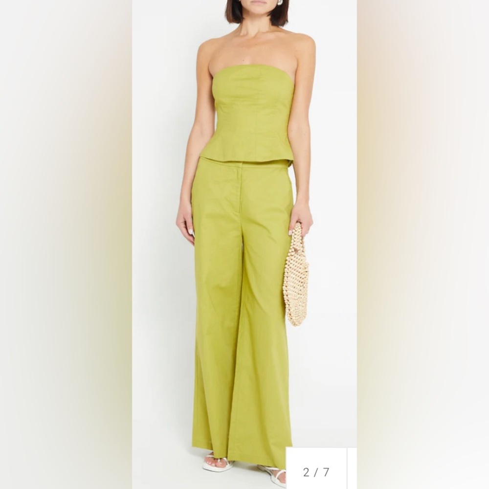 Linen Set with Tube Top and Wide Leg Pants from Few Moda